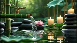 Bamboo Water Fountain Healing 24/7🌿Relaxing Music and Nature Sounds for Sleep, Meditation, Study #2
