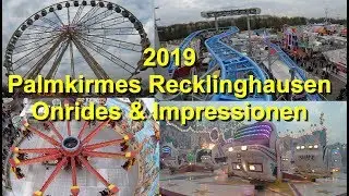 Palmkirmes Recklinghausen 2019 Fahrgesch&auml;fte Onride POV & Impressionen &ndash; Drifting Coaster Star Flyer