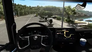 Beautiful secret Greece Map Tour | ETS2 1.57 New Scania 560 Super Coastal Driving