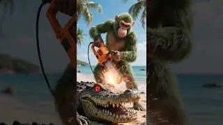 Green Goblin's EPIC Revenge! 🤖 Stolen Robot Shark vs. Croco-Plane Battle! 🐊✈️#shorts