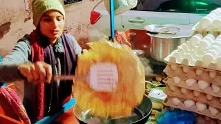 Omelette recipe Street food | Egg Omelette bread recipe Indian style | Indian style Omelette recipe 