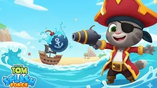 Talking Tom Splash Force Pirate Tom vs Roy Raccoon Gameplay Android ios 