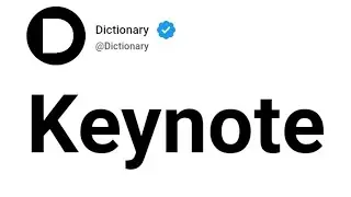 Keynote Meaning In English