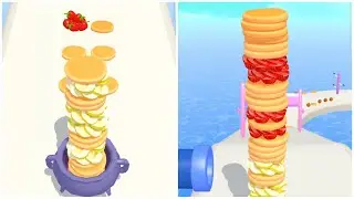 PANCAKE RUSH FUNNY GAME #5 | 3D FOOD GAME ON ANDROID/IOS