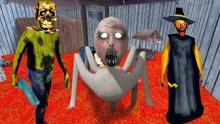 Granny with Grandpa Car escape Horror Gameplay 