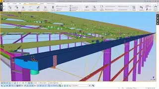 Mega-structure Multi-span Steel Building | Tekla Structures