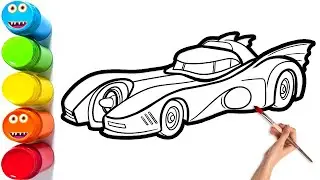 How To Draw a Batmobile ( Batman Car ) | Easy Step By Step Tutorial