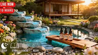 Beautiful Zen Garden: 10 Hours of Calming Instrumental Music & Nature Ambience | Relax, Study, Sleep