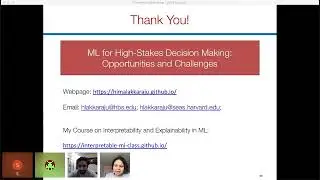 Machine Learning for High Stakes Decision Making by Hima Lakkaraju