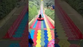 Craziest rainbow slide in the world- El Salvador! Would you go on this? 🌈&hearts;️ #elsalvador