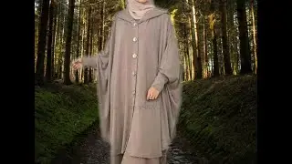 خطوات عمل ادناء مفتوح بزراير وكابيشو أو زونط#لبس محجبات#لبس رمضان