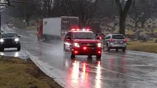 Longwood Fire Company EMS 25-50 responding to a Car Crash