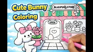 Coloring a Lovely Flower Store 🌼 | Fun Coloring Art for Kids #02
