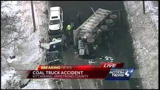 Route 422 closed due to crash with coal truck and car