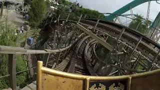 Europa Park 2018 -Wodan - on ride sitting in the front row, 2.7k