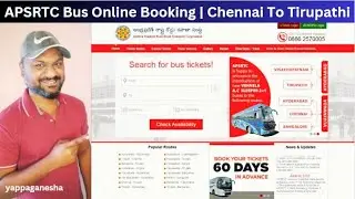 Chennai to Tirupathi APSRTC Bus Ticket Booking in Tamil | APSRTC Bus Online Booking #apsrtcbus