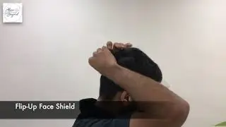 Flip up face shield