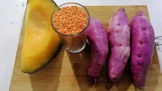 شوربة البطاطا الحلوة و العدس الأحمر وجبة كاملة و غنية و لأصحاب الحمية نافعة 👌