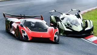 Vento Uno 2022 vs Lamborghini V12 Vision GT at Nordschleife