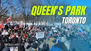 February 12, 2022 Queen's Park Protest - Toronto Lockdown Todays News #canada #cdnpoli