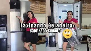 Faxina completa na geladeira + BATE-PAPO SINCERO😍Rotinadedonadecasa 