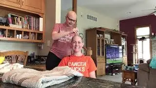 Childhood Cancer Warrior Shaves Mom of Leukemia Warrior