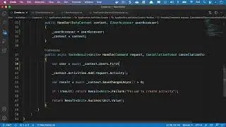 Net  Core and React Entity Framework Relationships   Updating the create activity handler
