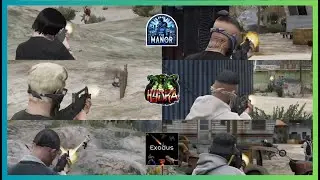 Manor vs Hydra vs Exodus shootout for the Bank Truck in Stab City (Multi POVs) | NoPixel 4.0 GTA RP