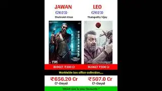 JAWAN VS LEO MOVIE 🧐🔥 7 DAYS BOX OFFICE KI ‼️ #shorts #trending #viral