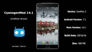 CyanogenMod 14.1 for One+3 (Android 7.1)
