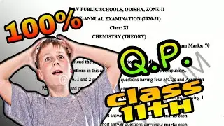 👉 Chemistry question paper 📜 Pre annual Exam paper 📜 | 2020 - 21 | CBSE | CLASS 11TH