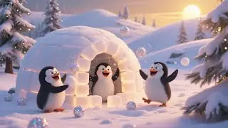 The Playful Penguins | Winter Animal Fun Nursery Rhyme for Kids