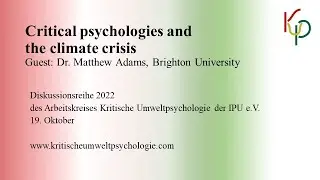 Critical psychologies and the climate crisis