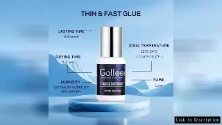 Gollee Lash Glue 1S Drying Time Retention 6-8 Weeks False Lash Glue for Eyelash Extension Adhesive f