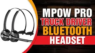 Mpow Pro (2-Pack) Truck Driver Bluetooth Headset/Office Headset, Wireless Over the Head Earpiece