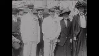 William H. Taft in Panama (1900's Original Black & White Film)