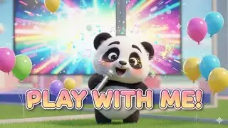 Pinku Panda Play With Me🐼🎉|Fun Kids Song|pinku pandaa #nurseryrhymes#new video#cartoon#funny#explore