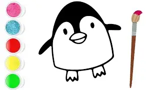 Как нарисовать и раскрасить пингвина 🐧/свисток (видеоурок от Candy Art)