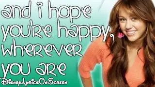 Miley Cyrus - I Hope You Find It (Lyrics On Screen) HD