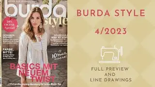 Burda Style 4/2023 Preview and All Line Drawings