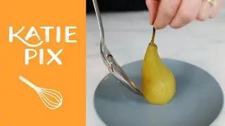 Simple Delicious Poached Pears Dessert Recipe | Katie Pix