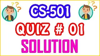 CS501: Advance Computer Architecture | Quiz No 1 Live Solution | Semester Fall 2020