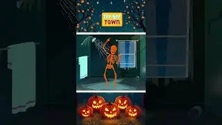 Looney Skeletons dancing in shower #skeltondance #thekidstown #kidssong #shorts