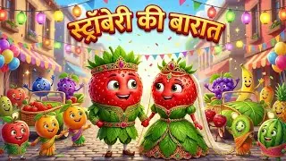 स्ट्रॉबेरी की शाही बारात 🍓🎉 | Strawberry ki barat (Hindi) | Kids Cartoon Video | YumYum Rhymes