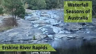 Erskine River Rapids behind the Lorne Caravan Park in Victoria, Australia