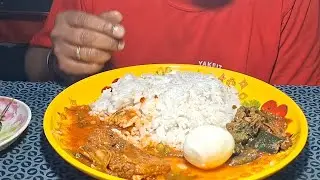 Egg boil, Fish curry and fish oil.
