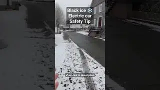 New Video! BLACK ICE ❄ driving in ELECTRIC CAR. Import safety tip: link to video in description.