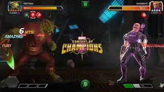 Rintrah Hard Fight With😱Hawkeye, Daredevil, Starlord, Rogue, Vision🔥Marvel Contest Of Champions