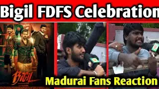 Bigil FDFS Celebration | Bigil Movie Review @Madurai