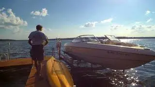 Boating on Big McKenzie Lake Wisconsin